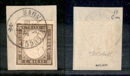 1225 ANTICHI STATI - SARDEGNA - 1861 - 10 Cent Bruno Chiaro (14Cm) - Bagni Di Lucca - G.Bolaffi (300+) - Other & Unclassified