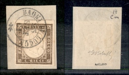 1225 ANTICHI STATI - SARDEGNA - 1861 - 10 Cent Bruno Chiaro (14Cm) - Bagni Di Lucca - G.Bolaffi (300+) - Autres & Non Classés