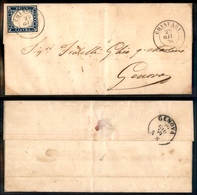 1244 ANTICHI STATI - SARDEGNA - 20 Cent (15B) Su Lettera Da Chiavari A Genova Del 29.6.59 (180) - Autres & Non Classés