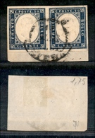 1250 ANTICHI STATI - SARDEGNA - Coppia Del 20 Cent (15C) Su Frammento - Siena 14.5.61 - Autres & Non Classés