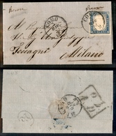 1256 ANTICHI STATI - SARDEGNA - 20 Cent (15D) - Letterina Da Como A Milano Del 3.6.61 (150) - Other & Unclassified