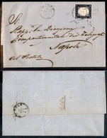 1270 ANTICHI STATI - SARDEGNA - 20 Cent (15Ea) - Lettera Via Mare (Col Postale - Manoscritto A Lato) Da Livorno A Napoli - Autres & Non Classés