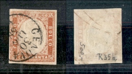 1274 ANTICHI STATI - SARDEGNA - 1858 - 40 Cent (16Ab) - Genova 30.7.58 - Other & Unclassified