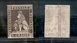 1347 ANTICHI STATI - TOSCANA - 1851 - Prove - 9 Crazie (P8) - Corto In Verticale (225) - Autres & Non Classés