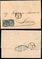 1385 REGNO - 15 Cent (L18) - Due Pezzi Su Lettera Da Livorno A Siena Del 14.7.64 - Un Pezzo Difettoso - Other & Unclassified