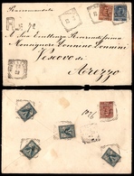 1419 REGNO - Floreale - Raccomandata Da Monte S.Savino A Arezzo Del 22.12.02 Con Affrancatura Multipla Fronte Retro (70  - Andere & Zonder Classificatie