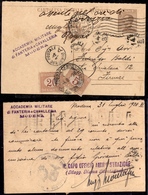 1504 REGNO - Cartolina Postale Da 30 Cent (C62-Risposta) Da Modena A Firenze Del 31.7.1928 - "assente Nelle Ore Di Servi - Other & Unclassified