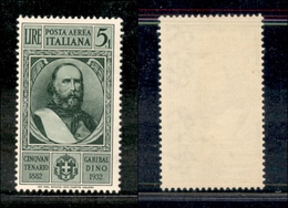 1589 REGNO - 1932 - 5+1 Lira Garibaldi P. Aerea (A36) - Gomma Integra - Autres & Non Classés