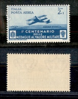 1593 REGNO - 1934 - 2 + 1 Lira Medaglie P. Aerea (A79) - Gomma Integra - Autres & Non Classés