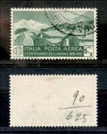 1597 REGNO - 1935 - 5 + 2 Lire Bellini P. Aerea (A94) - Usato - Autres & Non Classés