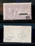 1614 REGNO - 1917 - 25 Cent Su 40 Cent Espresso (3) Con Soprastampa Slittata Con Effetto Doppia Stampa - Senza Gomma - C - Autres & Non Classés
