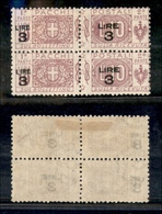 1633 REGNO - 1923/1925 - Coppia 3 Su 10 Lire Pacchi Postali (28) - Gomma Integra Su 1 Esemplare (23) - Autres & Non Classés