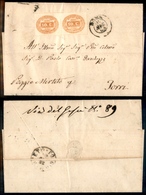 1635 REGNO - Segnatasse - Coppia Del 10 Cent (1) Non Annullata Su Lettera Da Roma A Torri Del 24.5.65 Con Affrancatura A - Other & Unclassified