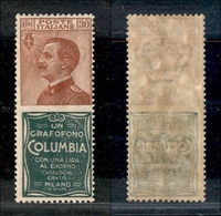 1656 REGNO - Pubblicitari - 1924 - 30 Cent Columbia (9) - Gomma Integra - Autres & Non Classés