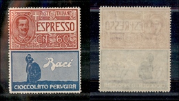 1660 REGNO - 1924/1925 - Non Emessi - 60 Cent Espresso Perugina (21) - Nuovo Con Gomma (30) - Autres & Non Classés