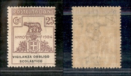 1665 REGNO - 1924 - 25 Cent Vigilanza Obbligo Scolastico (69) - Gomma Integra (300) - Other & Unclassified