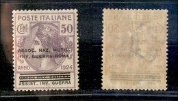 1667 REGNO - 1924 - 50 Cent Invialidi Di Guerra (74) - Gomma Integra - Other & Unclassified