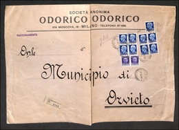 1718 REGNO - Bustone Raccomandato Affrancato Con Due Quartine Più Singolo Del 1,25 Lire + Coppia Del 50 Cent Imperiale ( - Other & Unclassified