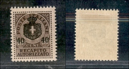 1753 LUOGOTENENZA - 1945 - 40 Cent Su 10 Recapito () - Linguellato - Sonstige & Ohne Zuordnung