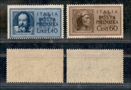 1754 LUOGOTENENZA - 1945 - Posta Pneumatica (16/17) - Serie Completa - Linguellata - Autres & Non Classés