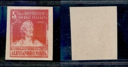 1782 REPUBBLICA SOCIALE - 1944 - Saggi - 5 Lire Volta (Unif.513D) - Carta Grigia - Nuovo Senza Gomma - Other & Unclassified