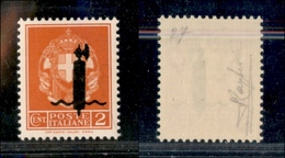 1784 REPUBBLICA SOCIALE - 1944 - Saggi - 2 Cent Imperiale (242A) - Fascio Nero - Gomma Integra - Raybaudi (900) - Andere & Zonder Classificatie