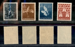 1829 TRIESTE B - 1951 - Animali Domestici In Colori Cambiati (35/35A/B+36) - Serie Completa - Gomma Integra - Other & Unclassified
