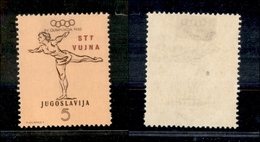 1835 TRIESTE B - 1952 - 5 Din Helsinki (56d) Con Soprastampa Rosso Bruno - Gomma Integra - Altri & Non Classificati