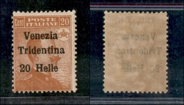 1862 OCCUPAZIONI - TRENTINO - 1918 - 20 Heller Su 20 Cent Michetti (30d) - Errore "Helle" - Nuovo Con Gomma (110) - Andere & Zonder Classificatie