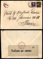 1874 OCCUPAZIONI - ALBANIA - Gemelli - Due 50 Cent (251+12 Aerea-Regno) Su Busta Dall'Uff. Post. Militare 22 Per Firenze - Other & Unclassified