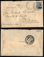 1893 UFF.POSTALI ESTERO - LEVANTE - 1 Piastra Su 25 Cent (23) - Isolato Su Busta Della R.N. Galileo Per Spezia Del 29.12 - Andere & Zonder Classificatie