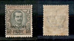1907 UFF.POSTALI ESTERO - LEVANTE - Smirne - 1909 - 40 Piastre Su 10 Lire (8) - Linguellato - Altri & Non Classificati