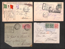 1912 UFF.POSTALI ESTERO - LEVANTE - Valona - 1915/1916 - Due Buste E Due Cartoline (una In Franchigia) - Altri & Non Classificati