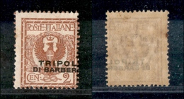 1928 UFF.POSTALI ESTERO - LEVANTE - 1915 - Tripoli Di Barberia - 2 Cent (12c) TRIPOL - DI - BARBER Soprastampa Spostata  - Altri & Non Classificati