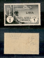 2091 COLONIE - LIBIA - 1941 - 1 Lira Posta Aerea Cirenaica Con Legenda Libia (52) - Gomma Integra (60) - Andere & Zonder Classificatie