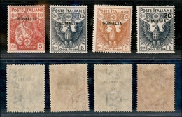 2118 COLONIE - SOMALIA - 1916 - Croce Rossa Soprastampati (19/22) - Serie Completa Di 4 Valori - Nuovi Con Gomma (300) - Autres & Non Classés