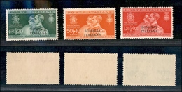 2128 COLONIE - SOMALIA - 1930 - Nozze Umberto I Soprastampati (130/132) - Serie Completa Di 3 Valori - Gomma Integra (20 - Sonstige & Ohne Zuordnung