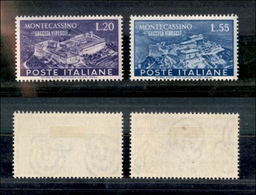 2208 REPUBBLICA  - 1951 - Montecassino (664/665) - Serie Completa - Nuovi Con Gomma - Piccole Macchie Nere Sul 20 Lire - Otros & Sin Clasificación