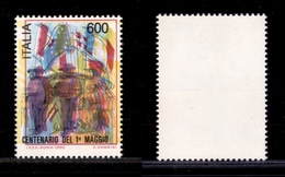2249 REPUBBLICA  - 1990 - 600 Lire 1 Maggio (1933-Spec.1565Ab) Colori Spostati - Gomma Integra - Andere & Zonder Classificatie