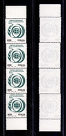 2258 REPUBBLICA  - 1996 - 850 Lire Alimentazione (2251) - Striscia Di Quattro - Salto Del Pettine Nella Coppia Centrale  - Other & Unclassified