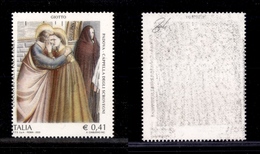 2268 REPUBBLICA  - 2003 - 41 Cent Giotto (2676-Spec.2317Ea) - Dentellatura Spostata - Cert. Terrachini - Sonstige & Ohne Zuordnung