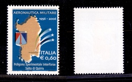 2290 REPUBBLICA  - 2006 - 60 Cent Poligono Interforze (2916) Centro Spostato - Gomma Integra - Other & Unclassified