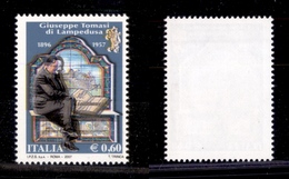 2298 REPUBBLICA  - 2007 - 60 Cent Tomasi Di Lampedusa (2965) - Grigio Spostato (doppia Figura) - Gomma Integra - Andere & Zonder Classificatie