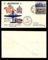 2389 POSTA AEREA - Busta Primo Volo Roma-Milano-Montreal Alitalia - 3.3.1960 (40) - Sonstige & Ohne Zuordnung