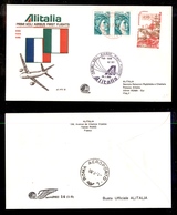 2429 POSTA AEREA - Busta Ufficiale Primi Voli Airbus Alitalia Parigi-Roma 1.7.1980 - Altri & Non Classificati