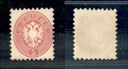 2453 AUSTRIA - 1863 - 5 Kreuzer (32) - Gomma Integra - Andere & Zonder Classificatie