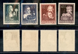 2460 AUSTRIA - 1949 - Infanzia (929/932) - Serie Completa - Gomma Integra (80) - Andere & Zonder Classificatie