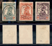 2468 BELGIO - 1914 - Croce Rossa (104/106) - Serie Completa - Usati (55) - Autres & Non Classés