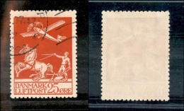 2504 DANIMARCA - 1925/1929 - 25 Ore Posta Aerea (unif. A3) - Usato (55) - Other & Unclassified