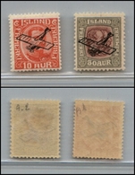 2560 ISLANDA - 1928/1929 - Posta Aerea (A1/A2) - Serie Completa Di 2 Valori - Nuovi Con Gomma (55) - Sonstige & Ohne Zuordnung